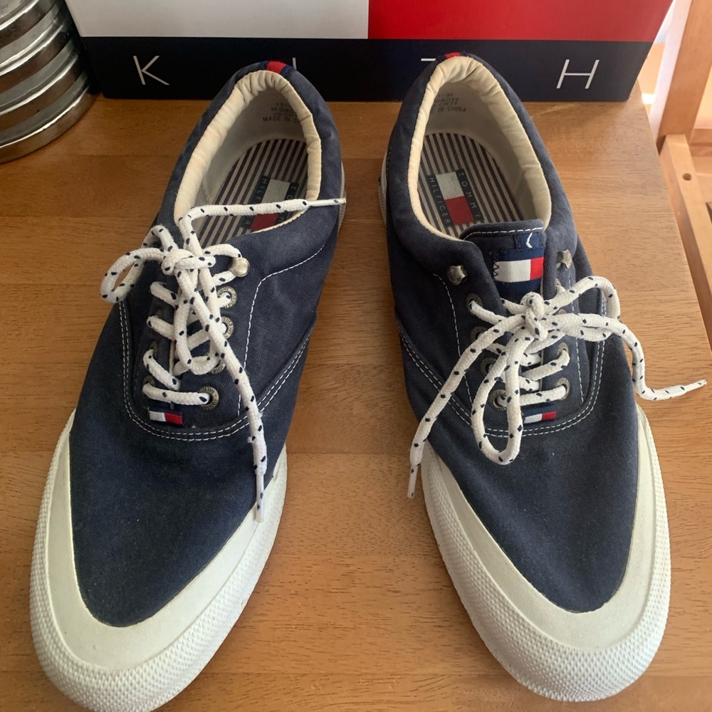 Vintage 90’s Tommy Hilfiger Canvas Boat Shoes